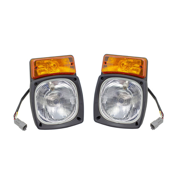 A Pair 24V Headlamp 3E-7585 3E7585 3E-7584 3E7584 Fits for Caterpillar CAT Engine 3054 3176 3196 3034 Loader 416B 216 226B