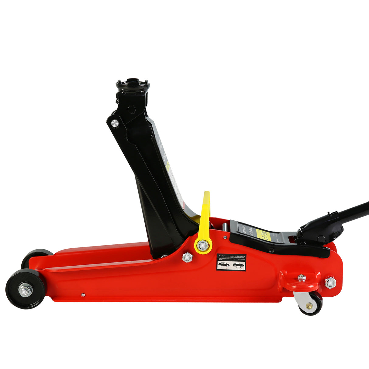 2 Ton Low Profile Heavy Duty Steel Racing Floor Jack with Single Piston Quick Lift Pump Lifting Range 3.3"-15.2"