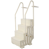 4 Step Pool Ladder Heavy-Duty Safety para sa Above Ground Pools Stair Entry System na may Handrails 400lbs White