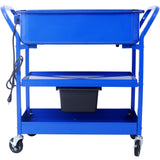 Mobile Parts Washer 20 Gallon Capacity Portable Parts Cleaner for Use with Water Based Cleaning Solutions Heavy Duty 20 Gauge Steel 325 GPH Pump Power with Drain Tray