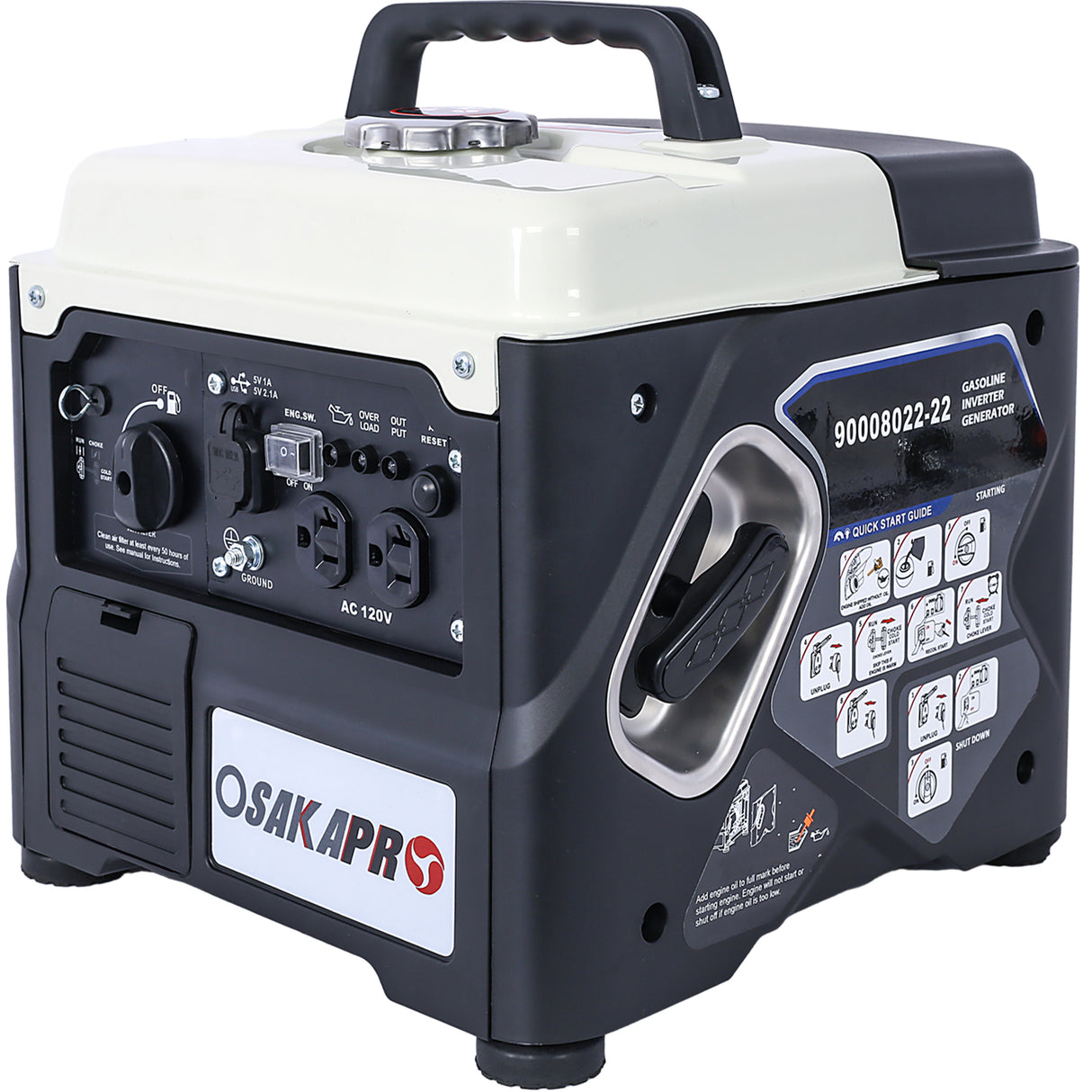 Portable Inverter Generator 1200W Ultra-Quiet Gas Engine EPA Compliant Eco-Mode Feature Magaan para sa Backup na Paggamit sa Bahay at Camping