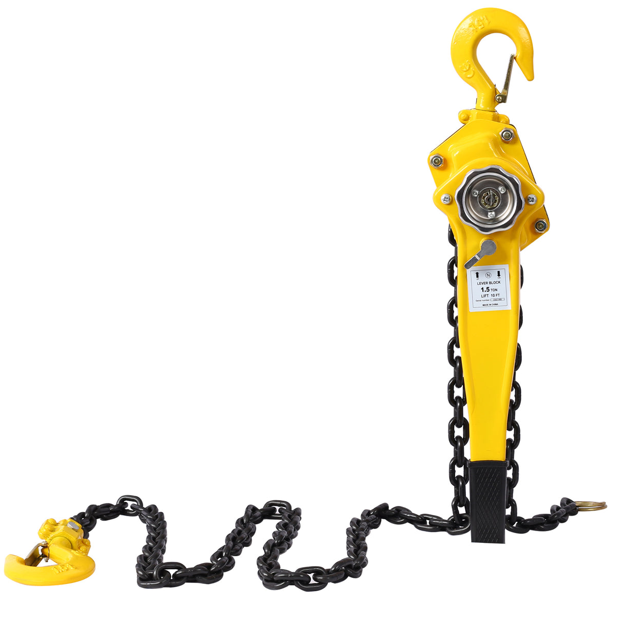 Lever Chain Hoist 1 1/2 Ton 3300LBS Capacity 20 FT Come Along with Heavy Duty Hooks Ratchet Block Hoist Lift Puller