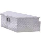 Caja de herramientas de aluminio de 39 pulgadas, caja de camión resistente, almacenamiento para camioneta y remolque al aire libre, organizador para RV debajo de la carrocería con llaves de bloqueo, plateado, 39x16,5x11,8 pulgadas