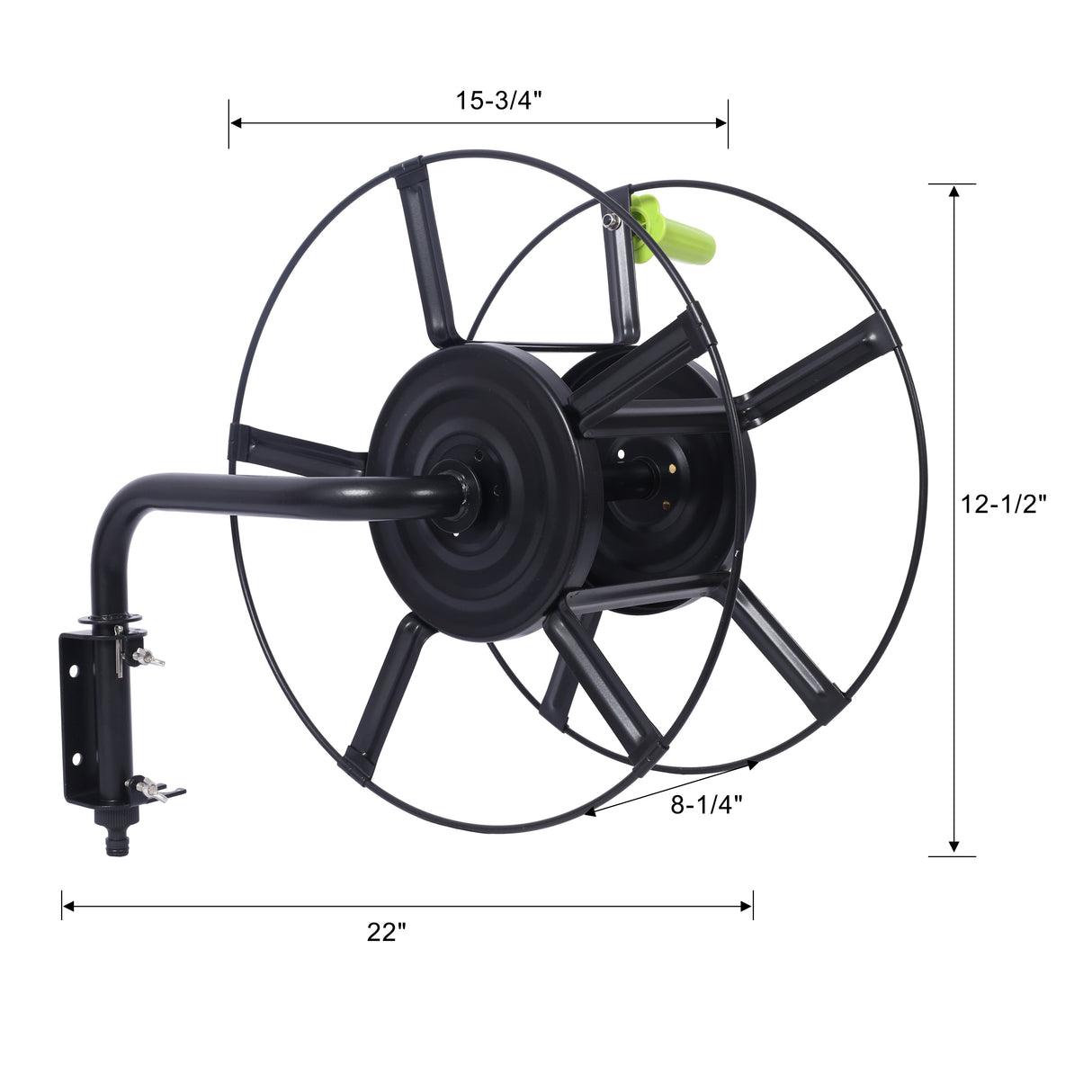 Swivel Hose Reel Wall Mount 180 Degree Pivot Hanger Great for Storage Holder for Garden Heavy Duty Steel