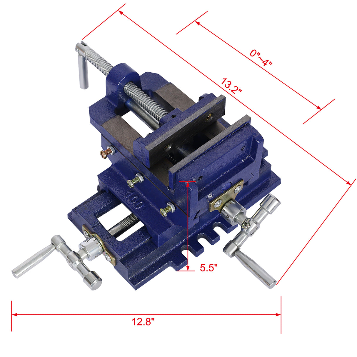 Prensa de taladro de tornillo de deslizamiento cruzado de 4 ", fresadora de Metal de 4 pulgadas, máquina de abrazadera de carpintería de sobremesa de X-Y de 2 vías