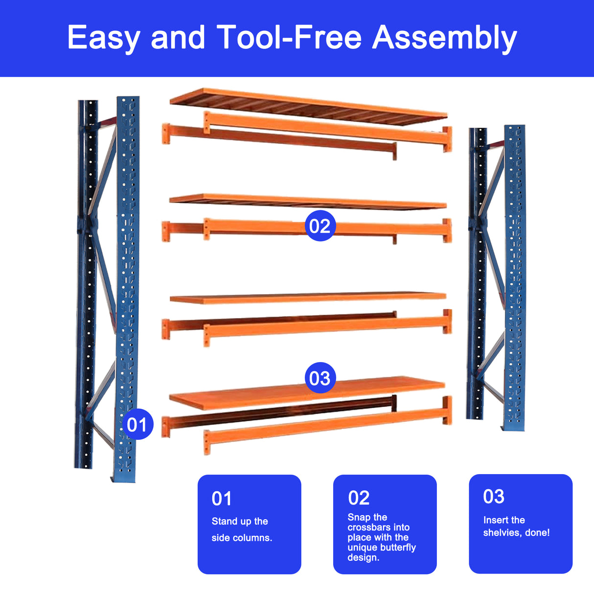 Garage Shelves Heavy Duty 4400 lbs Garage Storage 4 Levels Adjustable Metal Shelving Units Industrial Utility for Commercial Store Tools Gym