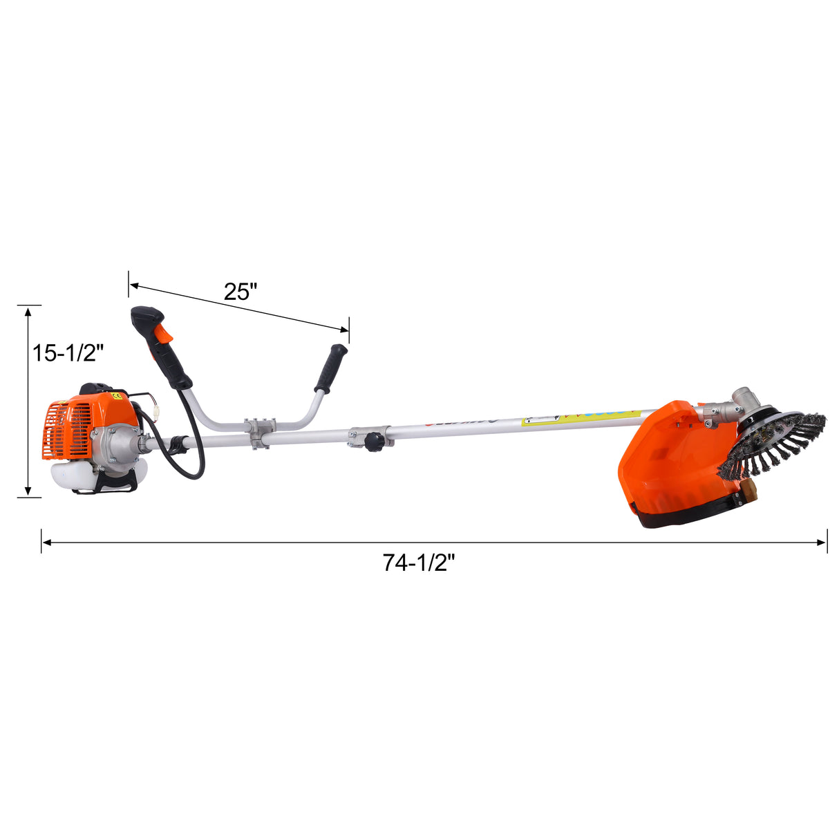 52cc Weed Wacker Gas Powered 3 in 1 Multifunction String Trimmer 8 inch Weed Wacker Attachments Heads 10" Metal 3T Blade Rubber Handle Shoulder & Strap Included EPA Compliant