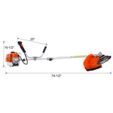 52cc Weed Wacker Gas Powered 3 in 1 Multifunction String Trimmer 8 inch Weed Wacker Attachments Heads 10" Metal 3T Blade Rubber Handle Shoulder & Strap Included EPA Compliant