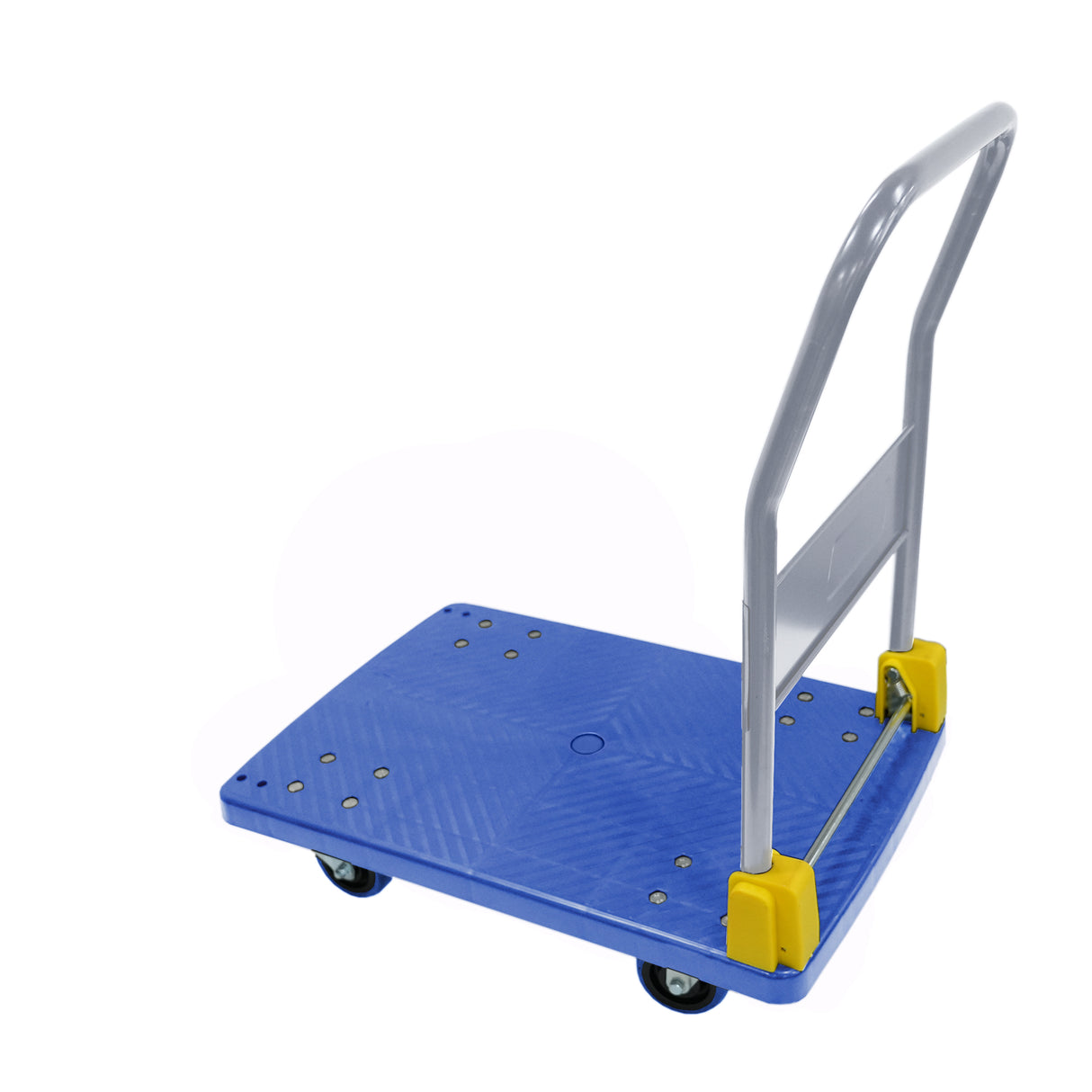 Carro de mano con plataforma plegable, 440 lbs. Capacidad de peso 2 ruedas de freno giratorias - Azul