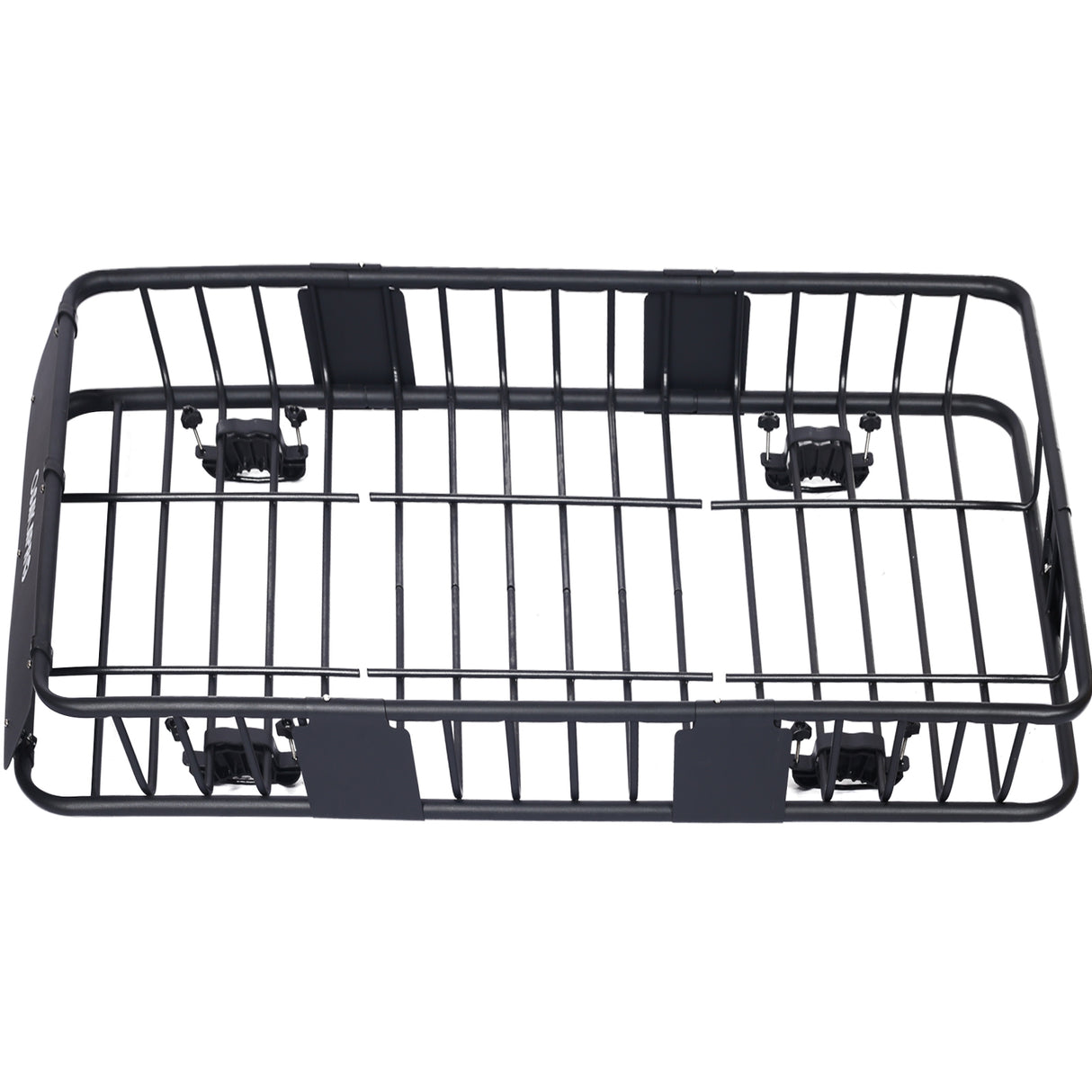 Cesta portaequipajes de carga en el techo Portaequipajes para motor Portaequipajes de montaje superior 64 150 lbs de capacidad Acero - Negro