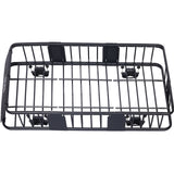 Cesta portaequipajes de carga en el techo Portaequipajes para motor Portaequipajes de montaje superior 64 150 lbs de capacidad Acero - Negro