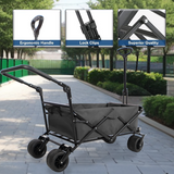 Chariot de jardin pliable, outil de parc utilitaire, couleur personnalisée, chariot de Camping pliable, chariot de plage de pique-nique en plein air, noir, capacité de 230 lb