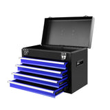 5-Drawer Rolling Tool Chest High Capacity Storage Cabinet W/Lockable Wheels Anti-Slip Liner Detachable Box Organizer