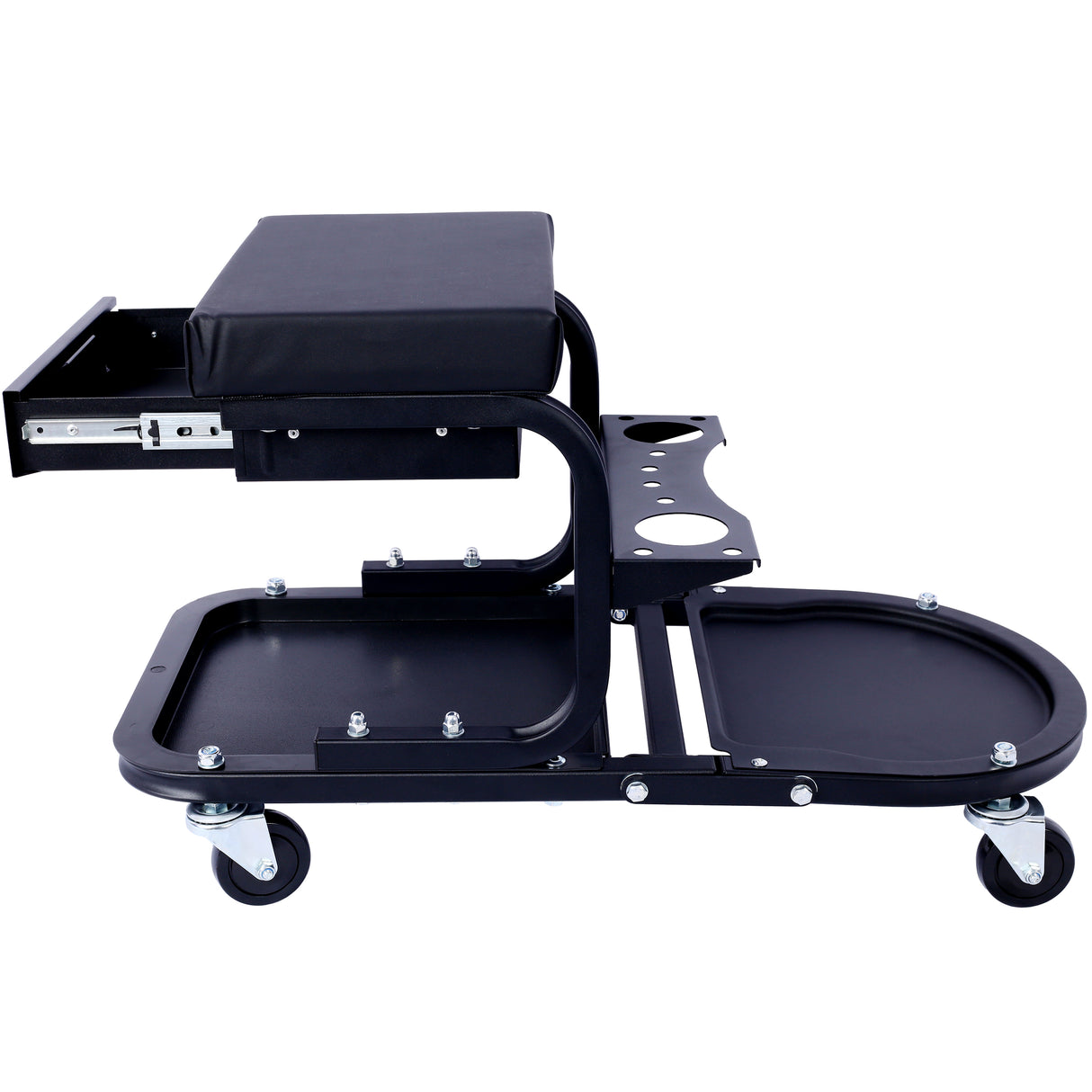 Ultimate Rolling Detailing & Utility Cart For Cars Trucks SUVs RVs Home Garden Garage & More 15' 1/2" x 8' 3/4" x 18' 1/2" Black