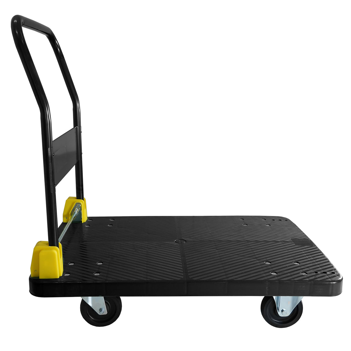 Carro de mano con plataforma plegable, 440 lbs. Capacidad de peso: negro.