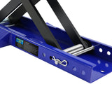 Steel Motorcycle ATV Scissor Lift Jack Crank Hoist Stand na may Saddle at Safety Pins 1100 lbs