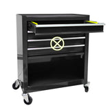 4 Drawers Multifunctional Tool Cart With Wheels Black