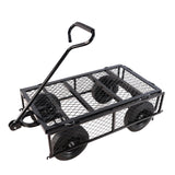 Solid Wheels Tools Wagon Cart Garden Trucks Transport Firewood Black