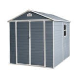 6x8ft Resin Outdoor Storage Shed Kit-Perfect to Store Patio Furniture Grey