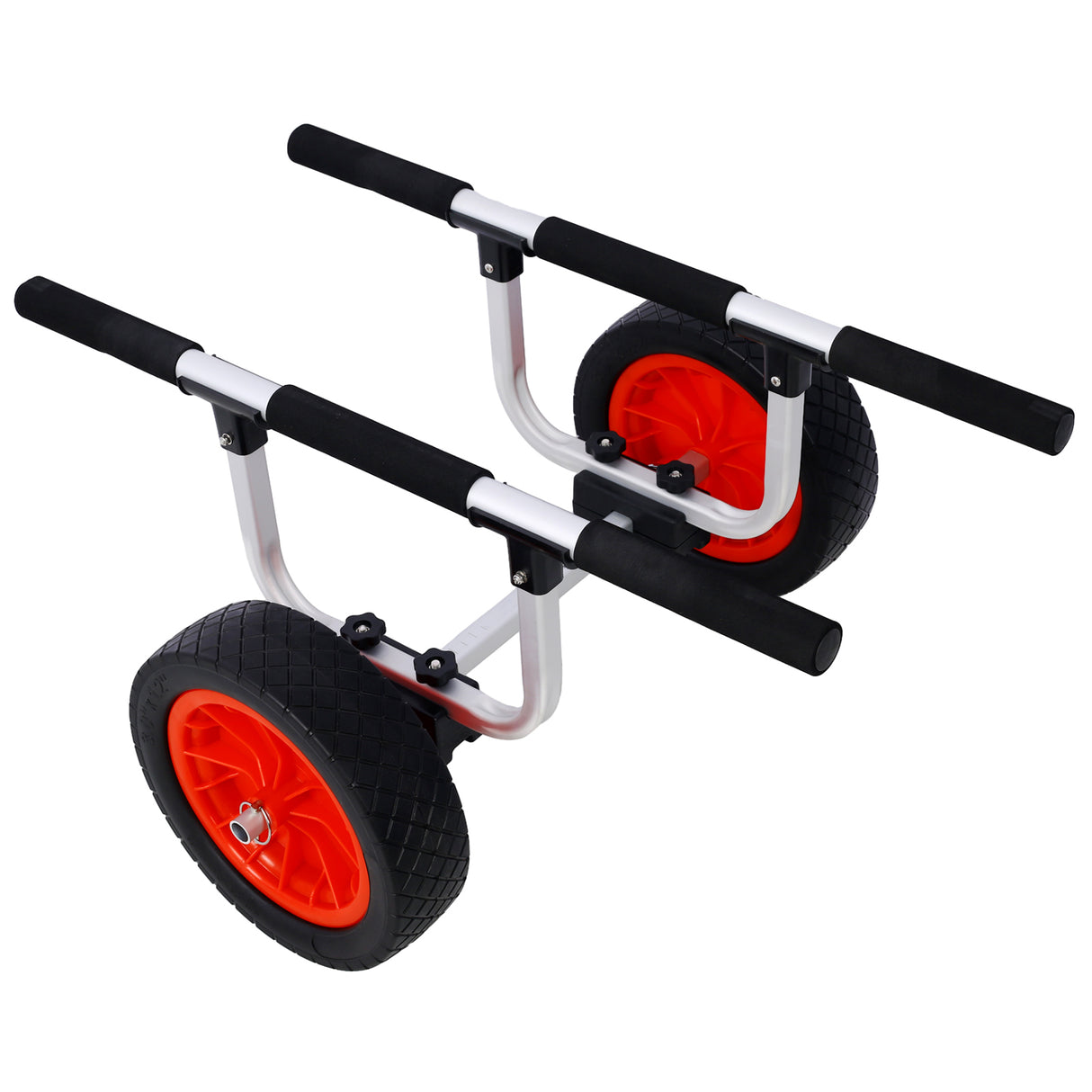 Heavy Duty Kayak Cart Width Adjustable Canoe na may 12inch Flatfree Beach Wheels Boat Dolly Transport Carrier Adjustable Width Trolley na may Airless