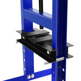 Steel H-Frame Hydraulic Garage Shop Floor Press with Stamping Plates and Pressure Gauge 6 Ton Capacity-Blue