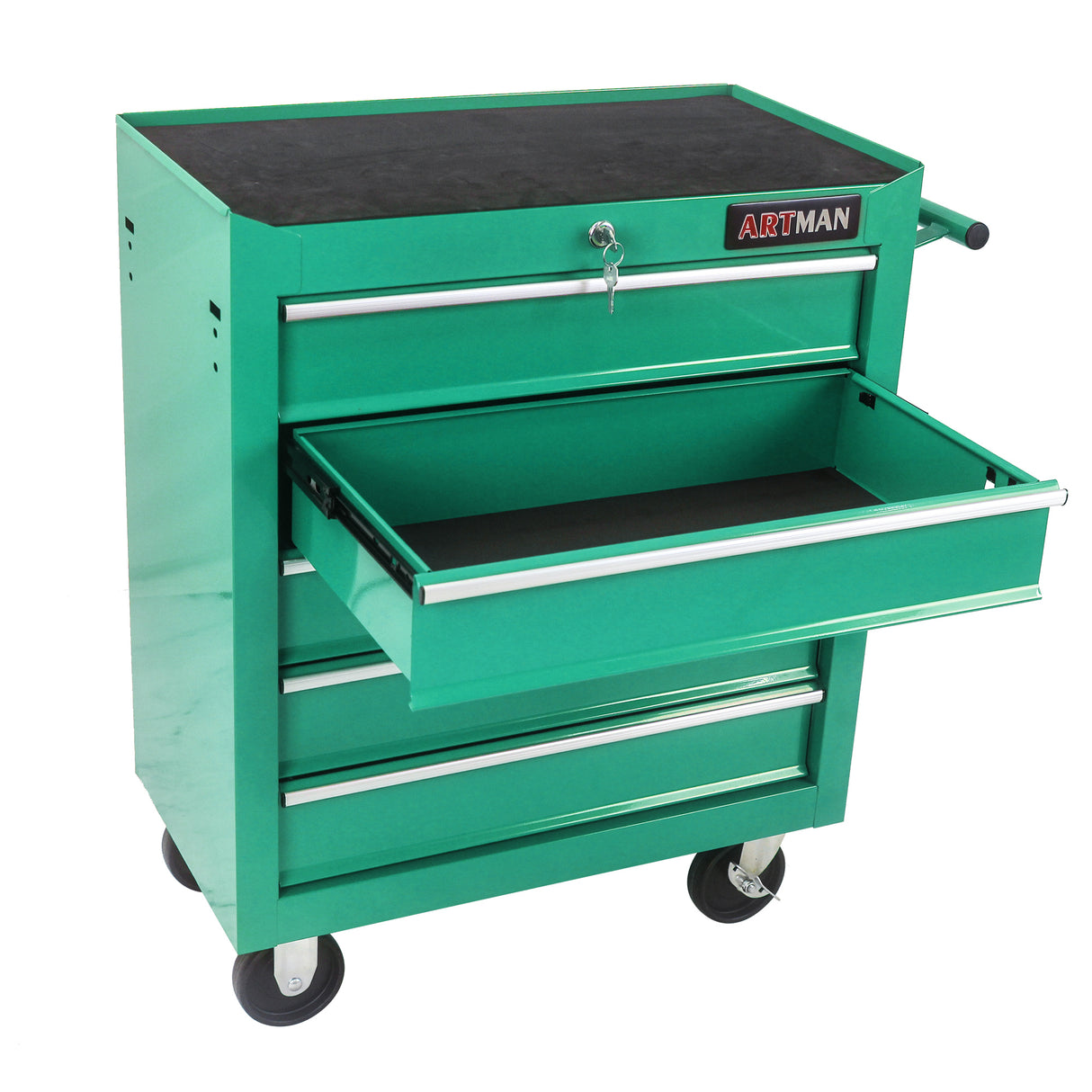 5 Drawers Multifunctional Tool Cart with Wheels Green