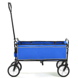 Vouwwagen Tuinwinkel Strandwagen Zwart Blauw