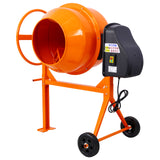 Panghalo ng Semento 5 Cu. Ft Electric Concrete Machine 650W AC Motor Portable Power para sa Mortar Stucco at Fodder