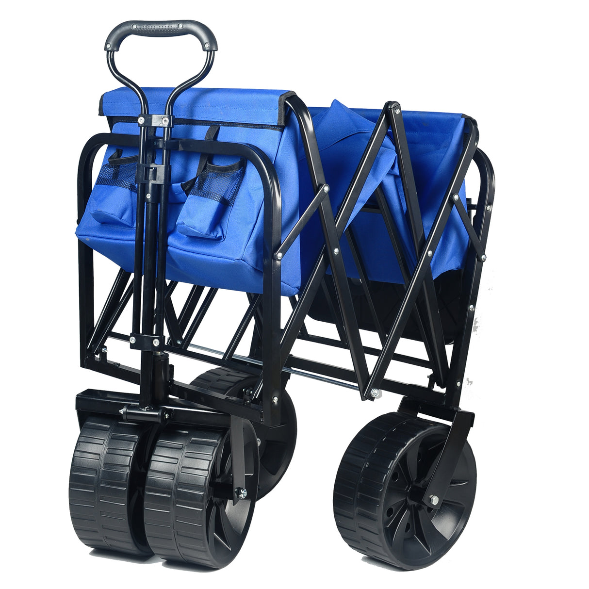 Vouwwagen Tuinwinkel Strandwagen Blauw Metaal