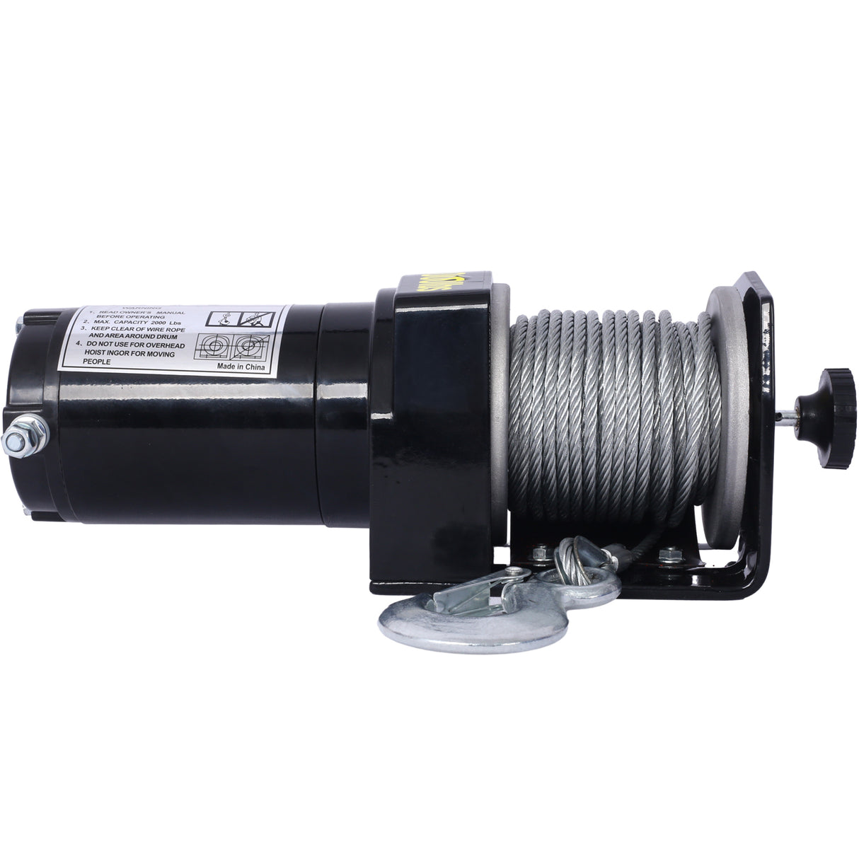 Cable de acero resistente al agua todoterreno con cabrestante eléctrico de 2000lb y 12V para remolque de remolque ATV UTV