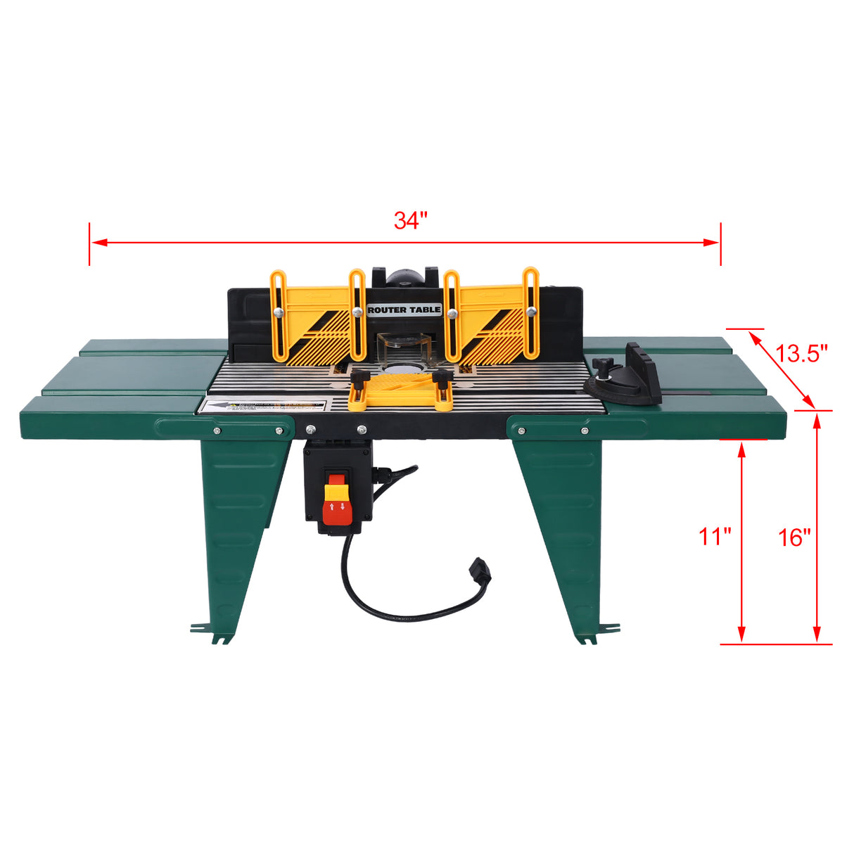 Table de toupie électrique, outil de travail du bois, vert