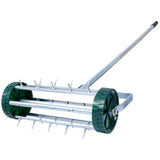 Spike Lawn Aerator Heavy Duty Rolling Aerator Garden Yard Rotary Push Aeration with Steel Handle