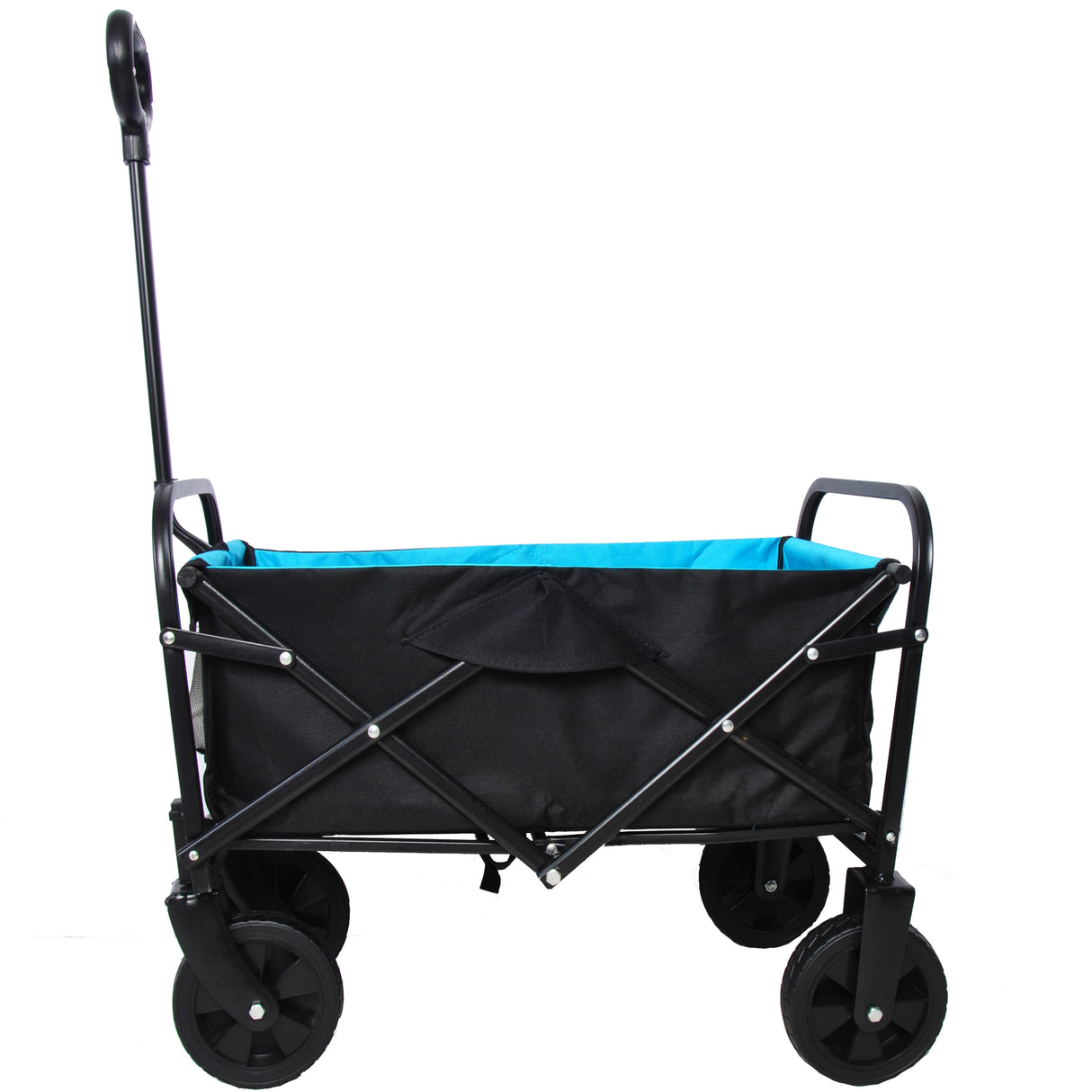 Mini chariot pliant jardin Shopping chariot de plage noir bleu