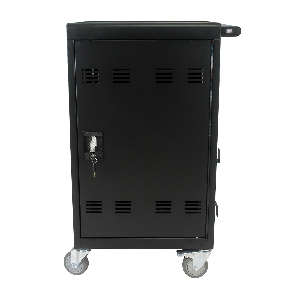 Carro de carga móvil y gabinete para tabletas, portátiles, 30 dispositivos con cerradura de combinación, negro