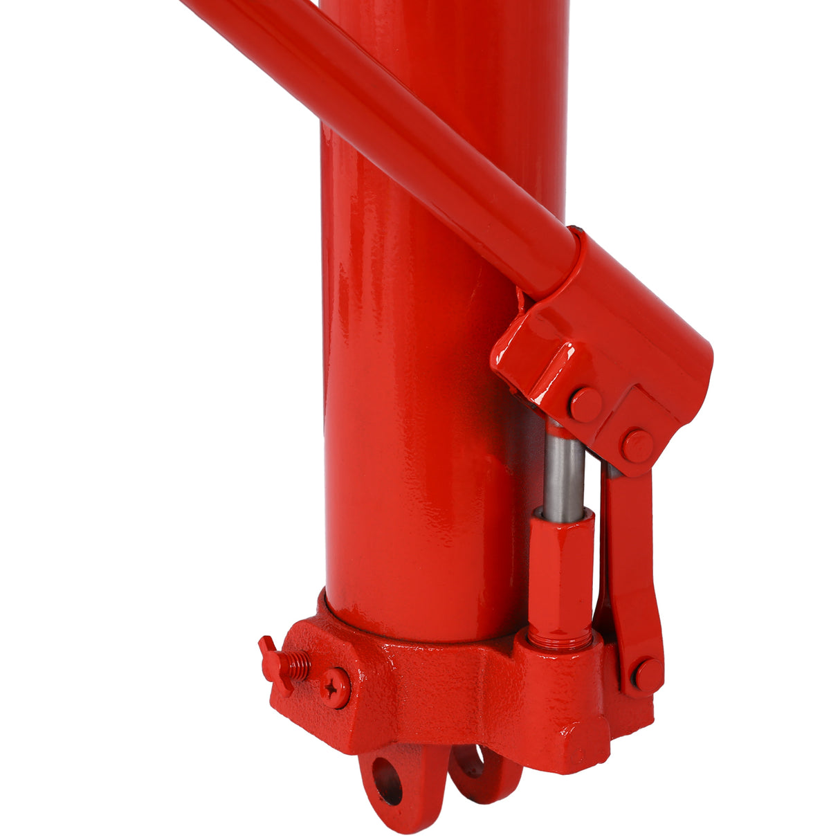 Hydraulic Long Ram Jack with Single Piston Pump and Clevis Base Fits Garage/Shop Cranes Engine Hoists and More 8 Ton (16,000 lb) Capacity Red