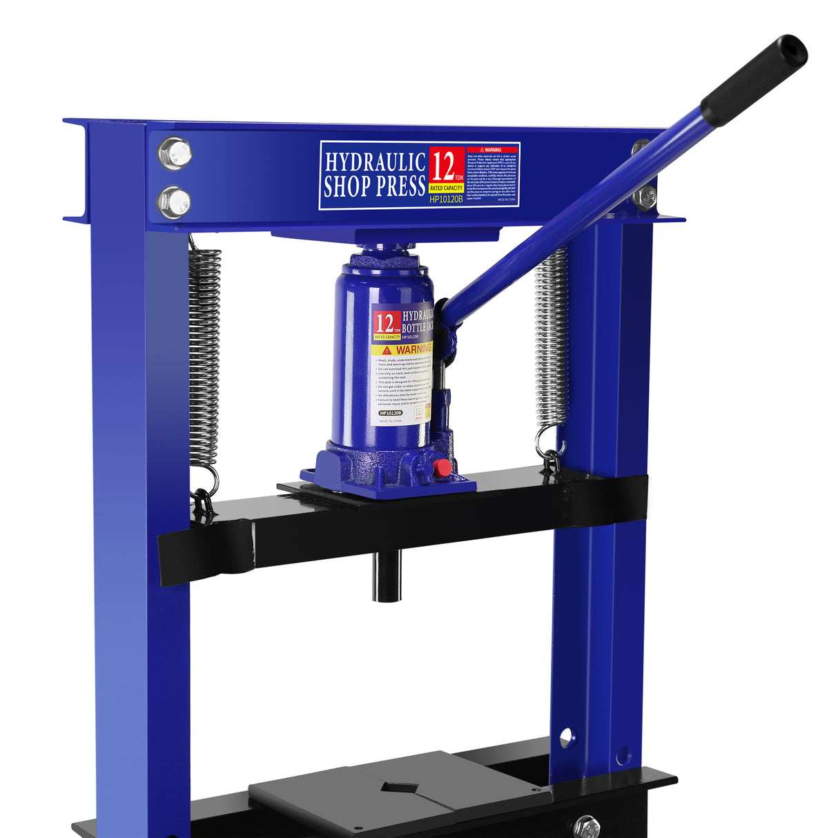 Hydraulic 12 Ton H-Frame Garage Floor Adjustable Shop Press na may Plate Blue