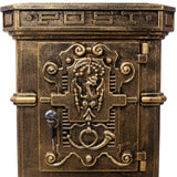 Mailbox Residential The Court Large-Capacity Letter Box Garden Floor Safety Outdoor Rainproof Postbox Statue--Copper