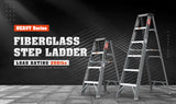 Fiberglass Step Ladder 4-foot 250lbs--Gray