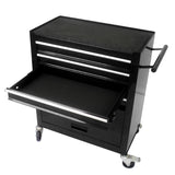 4 Drawers Multifunctional Tool Cart With Wheels Black