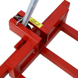 Elevador de cortacésped fácil para tractores de montar Elevador de capacidad de 800 libras Ayuda de limpieza para montar Tractor de césped universal + Inclinación ajustable de 45° Rojo