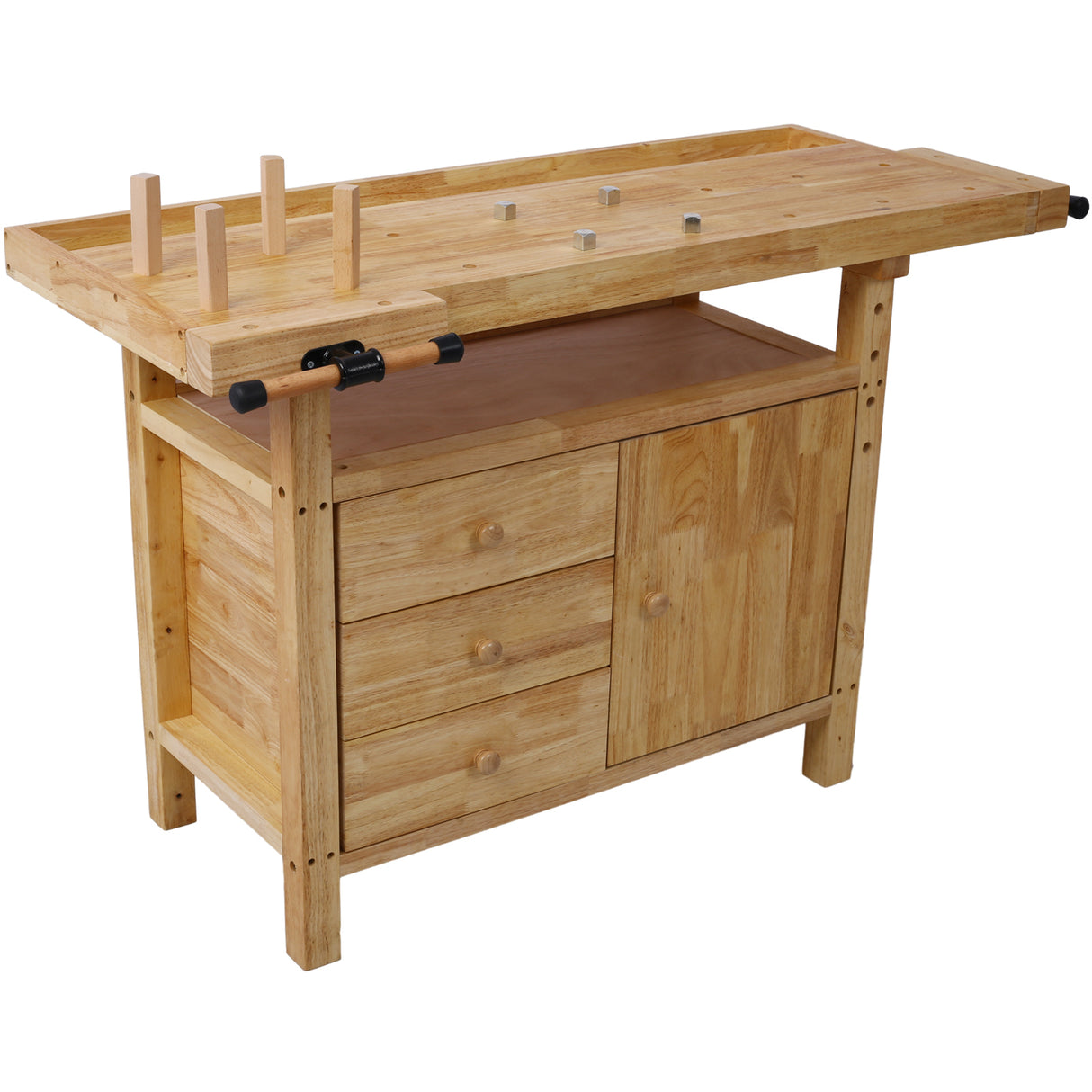 Wood Workbench Wooden for Garage Workshop and Home