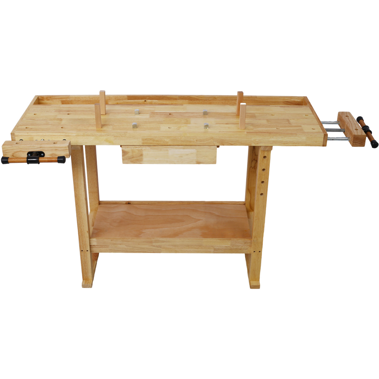 55-Inch Wood Workbench para sa Garage Workshop at Home--Natural