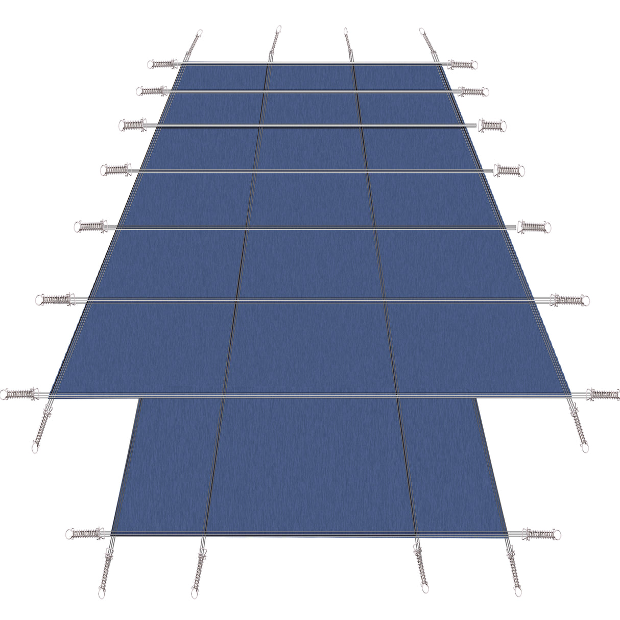 Ang Cover Safety ng Pool ay umaangkop sa 16x32ft Rectangular Inground Winter Swimming Pool na may 4x8ft Center End Step Triple Stitched High Strength Mesh PP Great Rain Permeability Installation Hardware--Blue Mesh