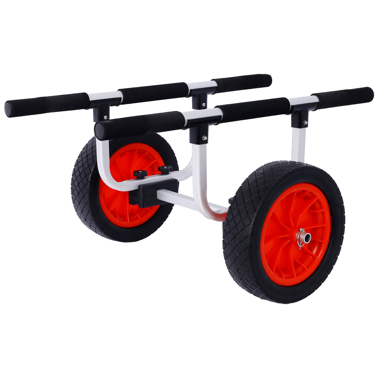 Heavy Duty Kayak Cart Width Adjustable Canoe na may 12inch Flatfree Beach Wheels Boat Dolly Transport Carrier Adjustable Width Trolley na may Airless