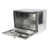 Boîte à outils plaquée à rayures en aluminium de 24 pouces, pick-up, lit de camion, caravane, remorque, organisateur de rangement carré étanche avec serrure et clés 24"(24,2"×17,1"×17,9")