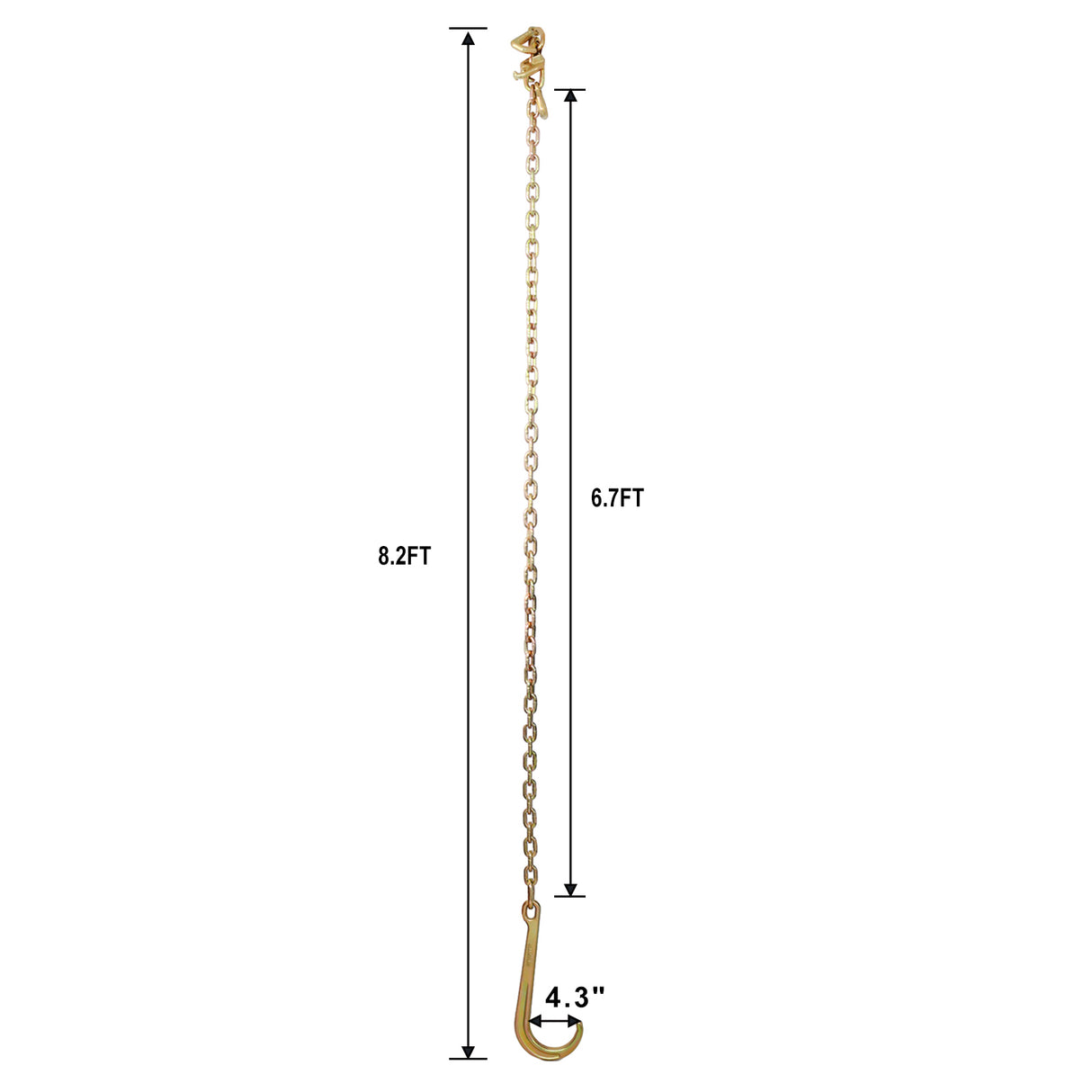 2 szt. 5/16" x 6" Noga G70 15" Długi trzonek J Hak Łańcuch holowniczy z chwytakiem RTJ Cluster Grab 4700 lbs WLL Ciężka ciężarówka transportowa do sprzętu do holowania samochodów Wrecker Recovery