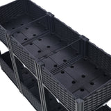 47.2"x15.7"x27.7" Elevated Planter Garden Box na may Drainage Plug na Nakataas na Kama para sa Gulay/Bulaklak/Herb Outdoor Standing Gardening Kit--Itim