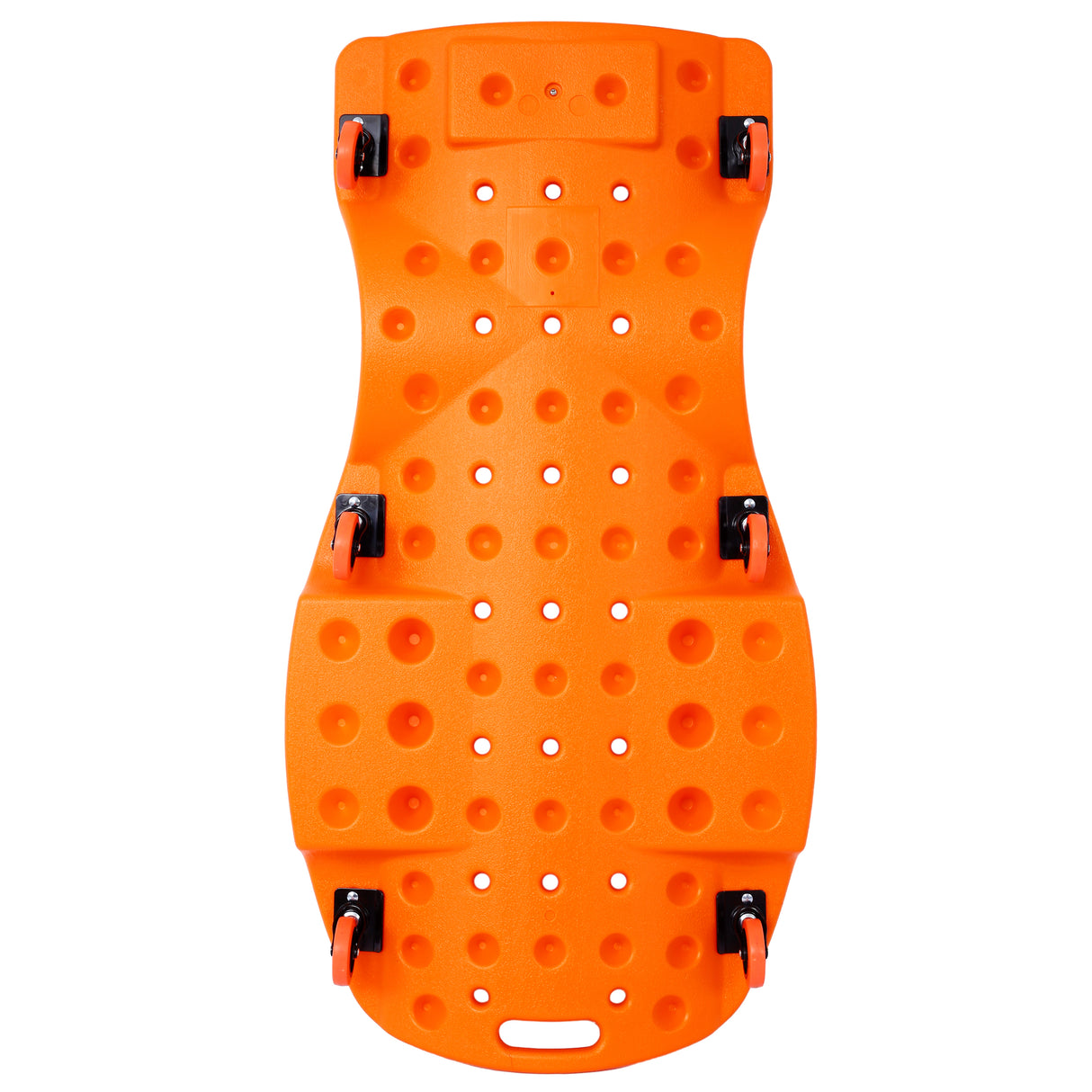 Plastic Creeper 48 Inch Blow Molded Ergonomic HDPE Body na may Padded Headrest at Dual Tool Tray na 440 Lbs Capacity Orange