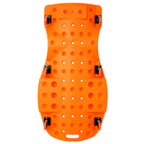 Creeper en plastique de 48 pouces, corps ergonomique moulé par soufflage en PEHD avec appui-tête rembourré et deux plateaux à outils, capacité de 440 lb, Orange