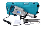 1700W 1850 BPM Electric Demolition Jack Hammer 1-1/8 Inch SDS-Hex Heavy Duty Concrete Pavement Breaker Drills Kit